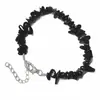 Pulsera de grava irregular de cristal natural de ágata transfronteriza pulsera de piedra semipreciosa joyería de piedra de color ins europeo y americano