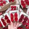 Nudo Grande Rojo de Estilo Coreano para Niñas con Lunares para las Vacaciones de Año Nuevo Sin Dañar el Elástico