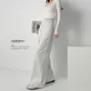 Pantalones Deportivos de Cintura Alta Estilo Americano para Mujer, Nuevo Modelo Otoño 2026, Pantalones de Chándal Rectos Adelgazantes, Pantalones Blancos y Grises de Pierna Ancha