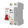 Disjuntor DZ47SLES protetor de fuga 2P doméstico 1P proteção contra fuga 63A 3P N disjuntor 4P chave de ar