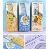 Set de 4 Reglas Plegables y Flexibles, 20 cm, Papelería para Estudiantes, Regla Creativa de Ola, Set de Reglas Suaves