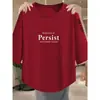 Camiseta de manga tres cuartos con descuento por sobrestock, nuevo estilo primavera-verano para madres, corte holgado, con bajo curvo irregular, para mujeres de mediana edad y mayores