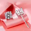 Brincos de estrela de cinco pontas de cristal para unhas densos novos banhados a prata para senhoras simples moda acessórios de casamento explosões transfronteiriças