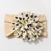 Diadema de Nylon Jacquard Nueva Europea y Americana para Bebé Pañuelo para la Cabeza de Niños Elástico con Flor Linda Accesorios Finos y Cómodos para el Cabello de Bebé