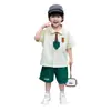 Conjunto de Camisa Polo para Niños Atuendo de Verano 2026 Nuevo Elegante Conjunto de Dos Piezas para Niños Frescos, Ropa Delgada de Verano para Niños