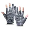 Guantes de Pesca, Sin Dedos, Antideslizantes, Equipo de Pesca con Mosca de Tres Dedos, Guantes de Equipo de Pesca para Exteriores