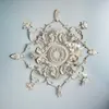 Luminária de gesso mosaico estilo francês, luminária de gesso mosaico decoração estilo europeu design de teto
