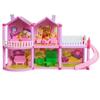 Casa de juego cerdito juguete Villa infantil habitación de doble cara paraíso de coche deportivo paquete de páginas escritorio aula autobús escolar de cuatro puertos