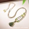 Pingente Autêntico de Jade Natural Hetian Buda Maitreya para Mulheres, Colar Pingente de Cabeça de Buda de Jade, Pequeno Pingente de Buda de Jade para Homens