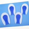 Nova Almofada de Calcanhar em Favo de Mel em U de Silicone Puro Amortecedora Massagem à Prova de Dor Calcaneira Antiatrito Palmilha Meio Número Aumenta Altura do Pé