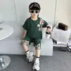 Conjunto de Verano para Niños Estilo Chino Panda Manga Corta Conjunto de Dos Piezas Delgado Fresco Atractivo Ropa de Verano para Bebés Moderno
