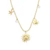 Conjunto Transfronterizo de Acero Inoxidable Europeo y Americano Moda Verano Colgante de Concha y Estrella de Mar