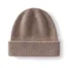 Macio e confortável, grosso 100% cashmere puro, gorro casual versátil unissex, simples, com proteção para as orelhas
