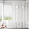 Cortina de ducha de peva gruesa para baño, impermeable, a prueba de moho, con varilla, tela impermeable, sin perforaciones, para baño