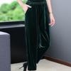 Pantalones Harem Cortos de Terciopelo de Color Sólido Elásticos en la Cintura Adelgazantes de Primavera y Otoño Transfronterizos del Sudeste Asiático Venta al por Mayor