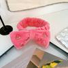 Otoño e Invierno Nuevo Diadema Lazo de Felpa Coral Diadema para Lavar la Cara Diadema para el Cabello para Mujer Linda Color Sólido Accesorios para el Cabello