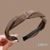Diadema de Borde Ancho para Otoño e Invierno Estilo Coreano para Mujer Diadema Alta para la Parte Superior de la Cabeza Hace que la Cara Parezca Más Pequeña Sensación de Alta Calidad Pinza para el Cabello Accesorios para el Cabello Antideslizante Pinza para el Cabello Goma para el Cabello