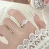 Anel de Margarida com Diamante Amarelo em Prata Esterlina S925 Moda Coreana Versão Larga Doce Elegante Aberto Ajustável para Mulheres