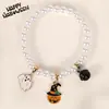 Coleira de Halloween para pet transfronteiriça com gato, abóbora, fantasma, pingentes engraçados, acessórios de colar fofo para cachorro com contas DIY