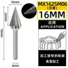 Cabezal de rectificado de acero de tungsteno tipo M Lima rotatoria de carburo Punta cónica Fresadora Rectificado de metal Grabado Patrón de ranura simple y doble