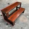 Reposapiés de Madera Maciza Escalones para Ventana de Bahía Reposapiés Doméstico Engrosado de Madera Maciza Marco de Escalón de 2 Niveles Reposapiés Escalón de Escalera