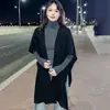 Trae tu propia elegante capa chal calada para mujer en otoño e invierno, cárdigan de punto de lana de color liso con chal tipo bufanda calada