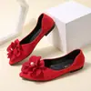 Comercio electrónico transfronterizo, talla grande, colección nueva primavera/otoño 2026, punta fina, suela plana, zapatos casuales tipo slip-on para mujer