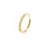 Anillo abierto de circonita de espiga de trigo estilo coreano nuevo personalizado para combinar con todo diseño de moda de lujo ligero anillo de alto sentido joyería al por mayor