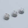 Plata Esterlina S925 Plata Tailandesa Botón Shouzi DIY Hecho a Mano Cuerda con Cuentas Pulsera Collar Accesorios Botón Ruyi Xiangyun
