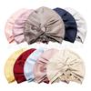 Gorro de dormir de doble capa de seda artificial transfronterizo, gorro de satén con giro cruzado, gorro para el cuidado del cabello, gorro de pañuelo, gorro de ducha, gorro de maquillaje de belleza