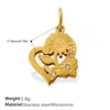 Novo Estilo Doce e Fofo Europeu e Americano DIY Pingente de Estrela, Lua e Coração com Diamante Aço Inoxidável Banhado a Ouro 18K Acessórios Criativos