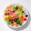 Comida en miniatura juego simulación resina fruta pequeños adornos bolsa ciega adornos diy accesorios manzana fresa colgante accesorios