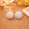 Pendientes Redondos Minimalistas Mate, Diseño de Nicho, Accesorios para Orejas Simples y Únicos, Pendientes Exquisitos y Elegantes