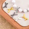 20 Espaciadores de Aleación con Agujero Pasante Lazo para Pasador de Pelo Adorno para Accesorios del Cabello Materiales para Manualidades Colgante Pulsera Accesorios para Joyería