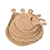 Cesta de Frutas para Almacenamiento de Verduras Montada en Pared Transfronteriza Red de Bolsa de Red Forma de Gota de Agua Colgante de Pared Tejida con Cuerda de Algodón Hecha a Mano Colgante de Pared