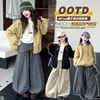 Conjunto de Sudadera con Capucha y Pantalones Anchos de Moda 2026 para Niñas Mayores, Atuendo Infantil Súper Elegante