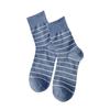 Meias listradas estilo acadêmico novas para outono e inverno, meias clássicas de cano médio para crianças, meias de algodão respiráveis para mulheres, atacado de fabricantes
