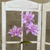 3 Flores de Lirio Simulación 3D Pequeño Libro Rojo Mismo recomendar Boda Decoración de Boda Flor Ventana Fotografía Paisaje
