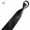 Venta al por mayor del fabricante Corbatas Rojas con Cremallera para Hombres y Mujeres, Vestimenta Formal de Negocios para Novio, Boda Estilo Coreano Corbata Rayada Perezosa Sin Corbata