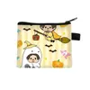 Monchichi Caricatura Billetera para Monedas, Cartera Pequeña Linda con Cremallera, Bolsa de Almacenamiento para Niñas, Portatarjetas de Llave, Bolso Pequeño Portátil de Mano