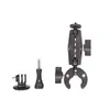 Clip Fijo Adecuado para Cámara Deportiva Gopro, Clip Fuerte Universal Doble Cabeza Antivibración para Exteriores, Soporte para Montaje en Motocicleta