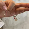Ositos de GominolaNuevo Estilo Chino Colgante de Oso Dorado Collar para Mujeres, Cadena de Clavícula de Lujo Ligero Exquisito de Gama Alta