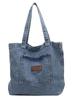 Nuevo Bolso de Hombro de Mezclilla Estilo Japonés y Coreano ins para Mujer, Bolso de Tela Lavado de Gran Capacidad a la Moda, Bolso de Mano Moderno Combinable para Estudiantes