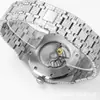 Reloj Mecánico Automático Completo Popular para Hombre de Acero Inoxidable con Moissanita Lujo Moissanita Moda Hip-Hop para Hombres
