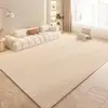 Alfombra de Crema Estilo Francés para Sala de Estar Sofá, Mesa de Café, Lavable y Limpiable, Adecuada para Uso Doméstico, Alfombra de Mesita de Noche de Dormitorio y Felpudo de Vestidor