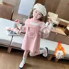 Suéter con Falda Kuromi para Niñas con Terciopelo Plus Nuevo Estilo Infantil 2025 Vestido para Bebé Niña Otoño e Invierno Vestido de Princesa