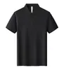 Camisas Polo de Verano, Camisetas Personalizadas, Ropa de Trabajo de Seda Helada, Logo Bordado, Ropa de Trabajo Corporativa de Manga Corta con Cuello, Hecho a Medida