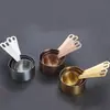 Colher de molho de aço inoxidável colher de molho copo medidor com cabo jarra de leite balde de suco de bife pote de açúcar prato pequeno xícara de molho para comida ocidental