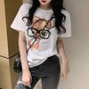 Camiseta Casual de Manga Corta Literaria Transfronteriza para Mujer Exportación Nuevo Primavera y Verano Talla Grande Camiseta Interior para Hombre y Mujer Top Holgado