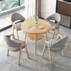Mesa e cadeira casuais minimalistas nórdicas para recepção e negociação combinação de mesa e cadeira para cafeteria de chá de leite café apartamento casa de temporada mesa de jantar varanda mesa redonda pequena